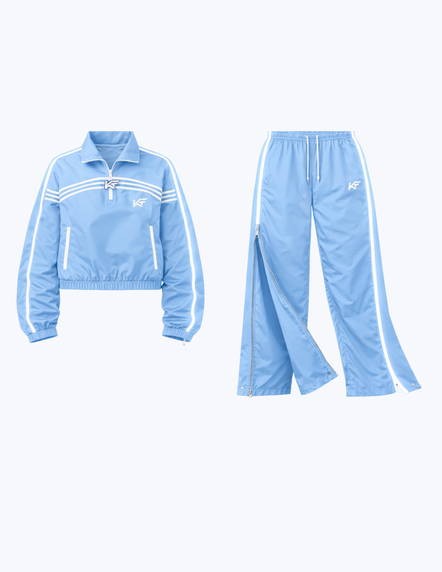 WOMENS BABY BLUE TRACKSUIT